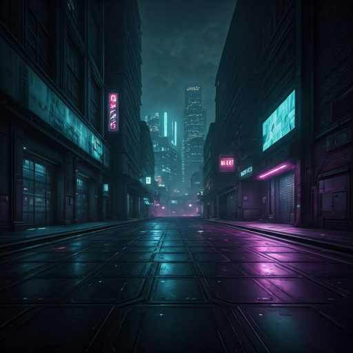 Cyberpunk city banner for NOVA RIFT